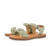 GIOSEPPO Sandali in pelle color pelle con treccia per ragazza ingai, Menta, 26 EU