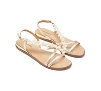 GIOSEPPO Sandali in Pelle E Perline Templeton, platino, 40 EU