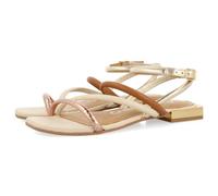 GIOSEPPO Sandali in pelle multicolore con metallizzato da donna LATAH, biancaneve, 41 EU