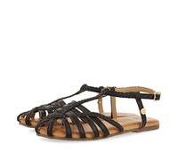 GIOSEPPO Sandali in pelle tipo cangherese in colore bianco per bambina Surabaya, Nero, 36 EU