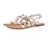 GIOSEPPO Sandali Neri In Pelle Con Strisce Sottili Da Donna Dania, argento, 38 EU