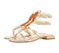 GIOSEPPO Sandali Pelle Perline Norrie, Platino, 39 EU