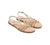GIOSEPPO Sandali Pelle, Rafia E Glitter WIOTA, beige, 39 EU