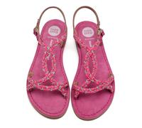 GIOSEPPO Sandali Pelle, Strass E Rafia Wenham, Rosa, 38 EU