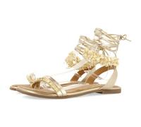 GIOSEPPO Sandali Pelle TACHAS E Perline Phoebe, Platino, 36 EU