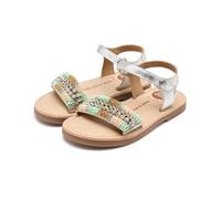 GIOSEPPO Sandali Perline Pelle Metallizzata Burnett, argento, 29 EU