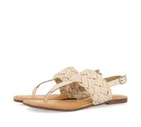 GIOSEPPO Sandali piatti neri in pelle intrecciata da donna sergines, biancaneve, 37 EU