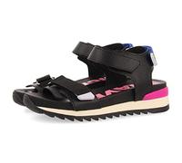 GIOSEPPO Sandali Taglio Strisce Regolabile Nere con Accenti di Colore per Ragazze Thiotte, Nero, 27 EU