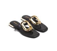 GIOSEPPO Sandalo Gioiello, Flat Sandal Donna, Nero, 36 EU, Nero, 36 EU