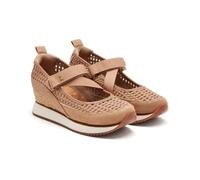 GIOSEPPO Sneakers aperte Pelle zeppa Rafia Belmont, beige, 36 EU