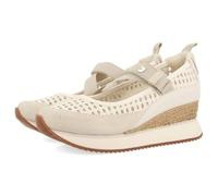 GIOSEPPO Sneakers aperte Pelle zeppa Rafia Belmont, bianco, 39 EU