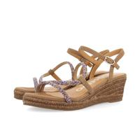 GIOSEPPO Tresco, Sandalo Espadrillas con Zeppa Donna, Taupe, 37 EU