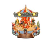 Giostra Carillon Natalizio 29x28x26 cm con Movimento Luci e Suoni