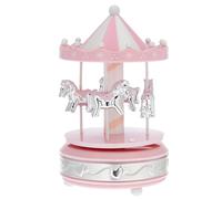 Giostra Di Bagutta. Giostra In Materiale Acrilico Con Cavalli Rosa E Fascia Argento. La Referenza È B 4201-01 R.