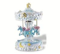 GIOSTRA GRANDE H.26 con CAVALLI CELESTE CARILLON MECCANICO e ARGENTO 925% 4383