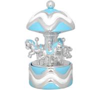 Giostra musicale azzurra 9x17 con scatola regalo nascita battesimo compleanno B