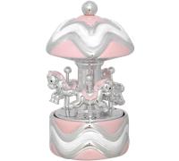 Giostra musicale rosa 9x17 con scatola regalo nascita battesimo compleanno BAG-
