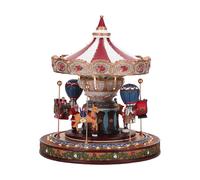 Giostra Natalizia Animata con Luci LED Multicolor 39 cm