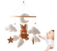 Giostrina Appesa Per Culla Neonato Coniglio per Culla | Mobile in Velluto per Decorazione Cameretta Culla Decorazioni Cameretta Neonato Bambino Bambina Bambini Neonato Bambino