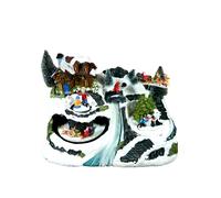 Giostrina con Slitta Babbo Natale Cm 20x30x19h con Luci, Musica e Movimento