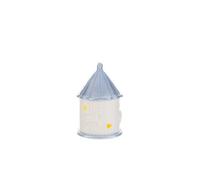 GIOSTRINA LED in porcellana CELESTE 8x8x12 cm con astuccio BOMBONIERA 1G0X