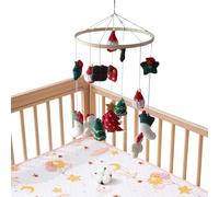 Giostrina per bambino - Giostrina per culla con decorazione natalizia | Ciondolo da appendere per presepe a tema natalizio fatto a mano per ragazzi e ragazze | Giocattolo per la cameretta dei bambini
