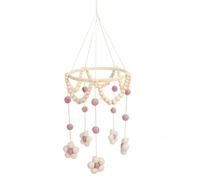 Giostrina per Culla con Motivo Oca in Feltro e Legno per Movimento Delicato che Favorisce il Rilassamento, Sicura per Neonati per Camera del Bambino, Asilo Nido, Regalo di Nascita