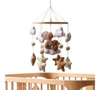 Giostrina Per Culla,e stella morbide in stile Boho - Giostrina lettino coniglietto marrone | per culla camera bambini relax nanna calma