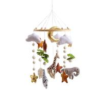 Giostrina Per Culla - Feltro, 30 Cm, Giocattoli Per Cul La, Decorazione Per Cameretta A Tema Prateria | Giostrina Per Culla Con Campanelli Per Ragazze, Regalo Per Bambini, Decorazione Da Appendere Per