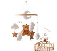 Giostrina Per Culla - Giostra Rotante Con Orso Stellare, Arte Cinetica Appesa Al Comodino Per Bambini, Girandola Motorizzata Da Soffitto, Culla Per Dormire | Immagini Di Movimento Circolare Per