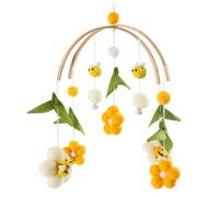 Giostrina per culla sospesa, giocattoli Boho Fiori e Giostrina per bambino con campanella, giocattolo lenitivo, colore, cognizione visiva, per la decorazione della cameretta dei bambini.
