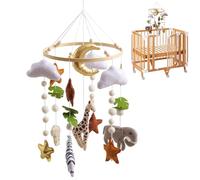 Giostrina Per La Cameretta Dei Bambini - Accessorio Per Culla | Giostrina Per Lettino Per Animali In Feltro Fatta A Mano Con Campanello | Decorazioni Per La Cameretta Dei Bambini A Tema Prateria | Rag