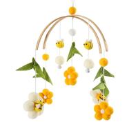 Giostrina per lettino da appendere, fiori Boho e con campanella, calmano la cognizione visiva dei colori del bambino