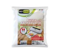 GIO'STYLE 25 buste per sottovuoto Fresh | 25x35 cm | Adatte alla conservazione e alla cottura sottovuoto | BPA free | Made in Italy