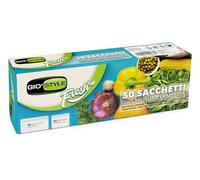 GIO'STYLE 50 sacchetti per frigo/freezer con chiusura ermetica Fresh | 25pz 24x26,5 / 25pz 20,5x20,5 cm | Richiudibili e riutilizzabili | Resistenti fino a -50°