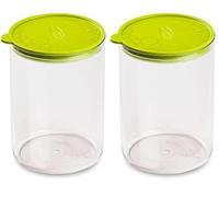 Giostyle Contenitore Alimentare Tondo M, Verde 1,2 L (Confezione da 2)