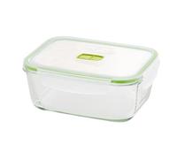 GIO'STYLE Contenitore per Alimenti in Vetro - 1,5L - Chiusura Ermetica - Rettangolare - Made in Italy - Adatto a Frigorifero, Freezer, Microonde - Linea 2 in 1 Vetro