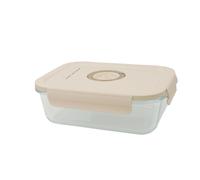 GIO'STYLE Contenitore Sottovuoto per Alimenti | Vetro 23 x 17.5 x 7.5 cm Tortora