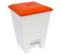 GIO'STYLE GioStyle Pattumiera Love | Arancione | Capacità 16 L | Dotata di Pedale | Made in Italy | Realizzata in PP