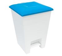 GIO'STYLE GioStyle Pattumiera Love | Azzurro | Capacità 16 L | Dotata di Pedale | Made in Italy | Realizzata in PP