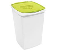 GIO'STYLE GioStyle Portabiancheria Love | Verde | Capacità 45 L | Made in Italy | Decoro Cuore | Realizzato in PP