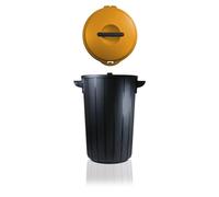 GIO'STYLE Pattumiera Ecosolution 35 | Capacità 35 L | Giallo | Dotata di Maniglie | Ideale per Raccolta Differenziata | Made in Italy