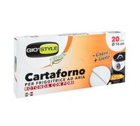 GIO'STYLE Set di 20 fogli Cartaforno per friggitrice ad aria | Ø 16 cm | Rotondi con fori | Made in Italy