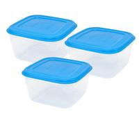GIO'STYLE Set di 3 Contenitori Ermetici per Alimenti - 0.5L + 1L + 1.5L - Made i