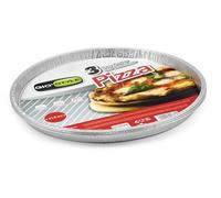 GIO'STYLE Set di 3 vaschette per pizza in alluminio | Ø 32 cm | Made in Italy