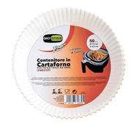 GIO'STYLE Set di 50 contenitori in cartaforno per friggitrice ad aria | Ø 16 cm | Rotondi con fori | Made in Italy