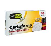 GIO'STYLE Set di 50 fogli Cartaforno per friggitrice ad aria | 23x23 cm | Quadrati con fori | Made in Italy