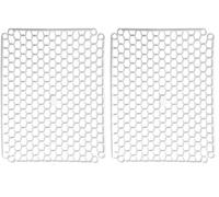 Giostyle Tappeto Per Lavello, Grande, Bianco in Plastica (Confezione da 2)