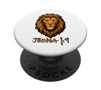 Giosuè 1:9 Leone Cristiano Amore Forte Coraggioso Dio Gesù PopSockets PopGrip Adesivo