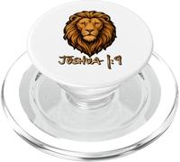 Giosuè 1:9 Leone Cristiano Amore Forte Coraggioso Dio Gesù PopSockets PopGrip per MagSafe